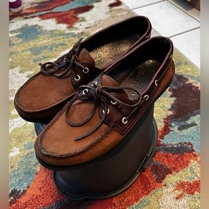 Mens 2-tone Brown Sperry Boat Shoe Size 9M